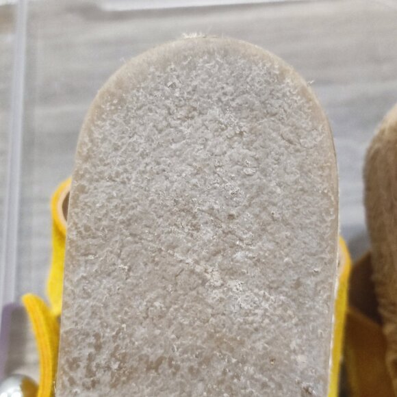 rag & bone Arc Espadrille Wedge  Sz 6  Yellow Suede Peep Toe Summer Sandals - Picture 15 of 15